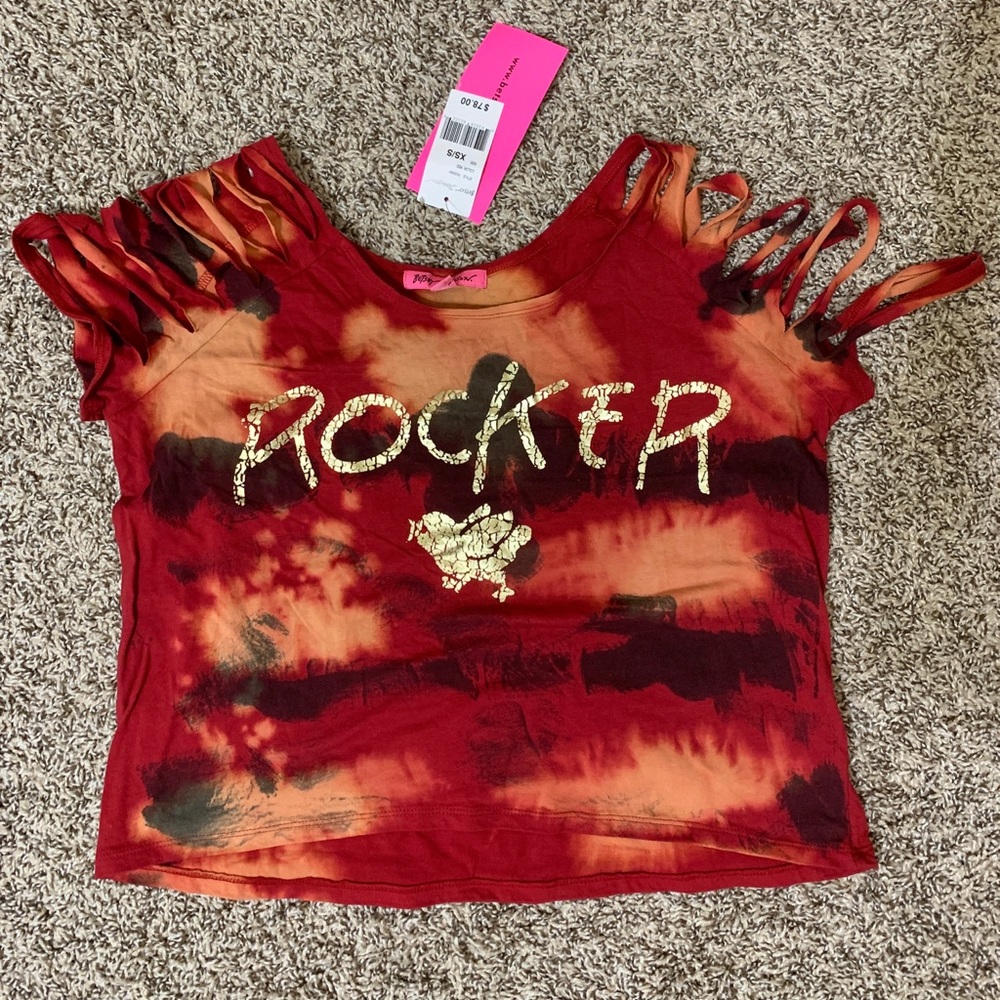 Betsey Johnson Rocker Chick Crop Top